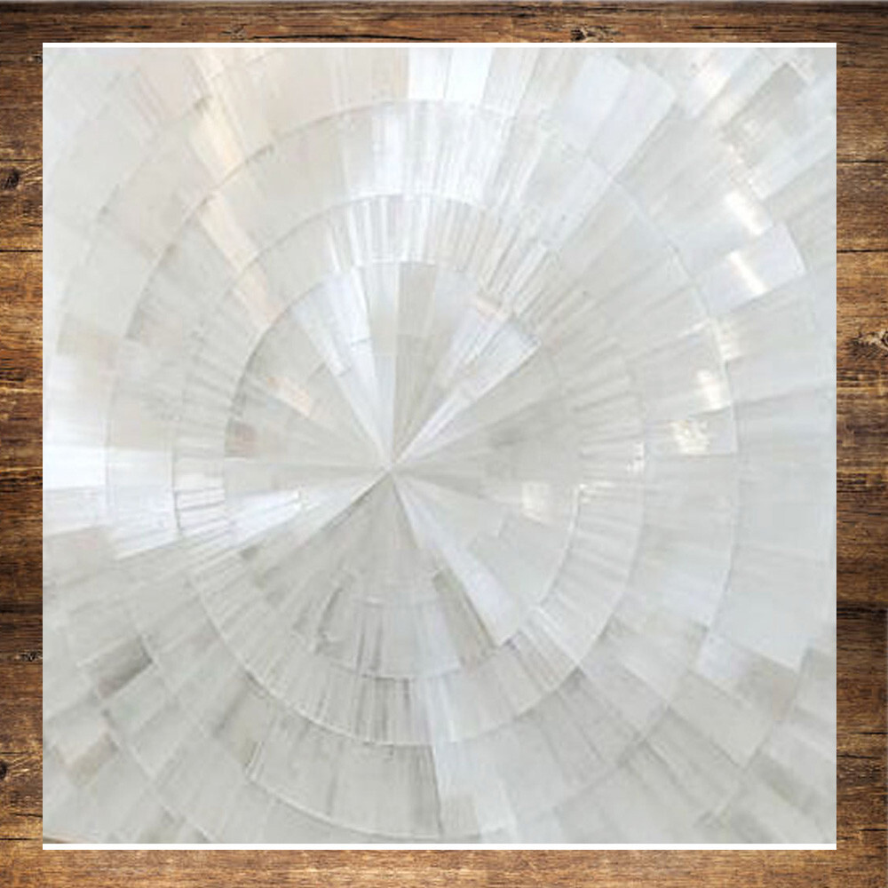 16x16 Inch Selenite Table Top for Centerpiece Decor Healing Crystal Home Gift