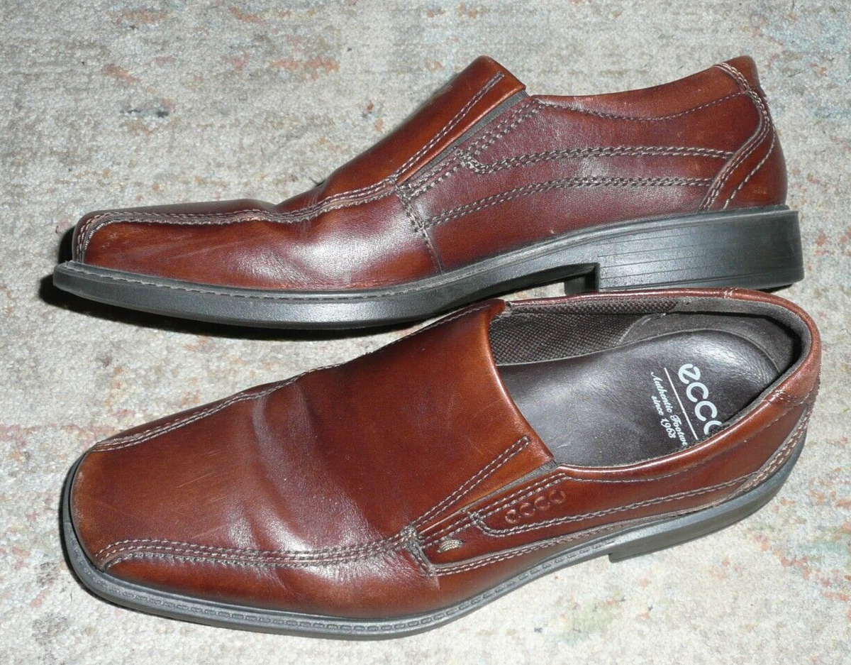 Ecco New Jersey Brown Leather Slip-On Men display picture 2