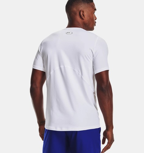 Under Armour HeatGear Men's Fitted Short Sleeve Baselayer Size XL White - Picture 4 of 6