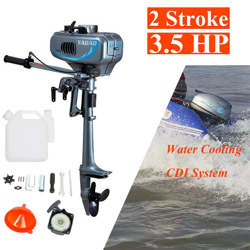 3.5 hp 2 Stroke Outboard Motor Fishing Boat Engine Water Cooling System Newest - Image 2 of 4