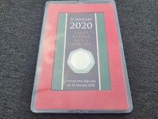 2020 50p Brexit Withdrawal from the EU Strike on the day 31st jan edition cased