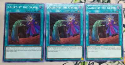3x Called by the Grave EXFO-ENSE2 Super Rare Limited Edition Yugioh NM