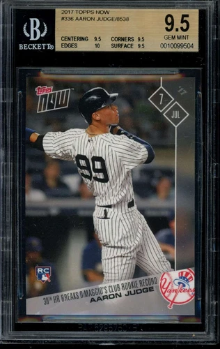 2017 Topps Now #336 Aaron Judge BGS 9.5 Gem Mint RC Rookie Card 10099504