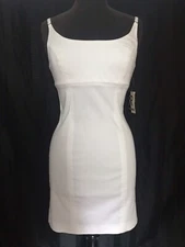 Women’s Dress White stretch Cotton  Rina Rossi Size  4,6,8 Made In USA