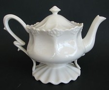  NEW PEPPERTREE OR GRACE'S TEAWARE VICTORIAN  OFF WHITE TEA+COFFEE POT,TEAPOT