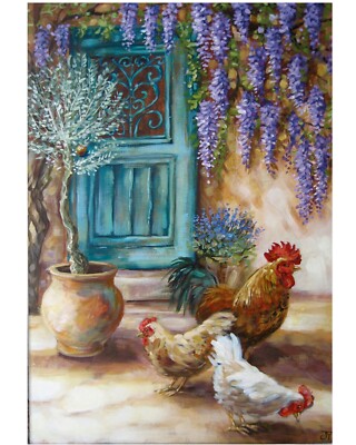 Farm Fresh Hühner 8'' x 12'' rechteckige Keramik Bildfliese Plakette VSP8685