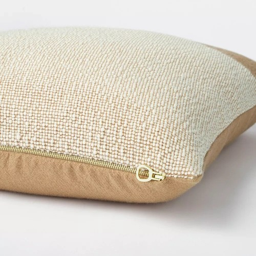 Color Block Square Throw Pillow Cream/Rust -Threshold with Studio McGee 24 x 24 - Picture 4 of 7