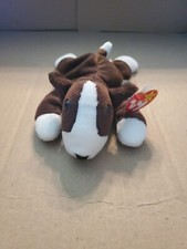 Ty Beanie Baby Bruno Chocolate Brown Bull Terrier Dog 9" 1997 Boys Girls 3