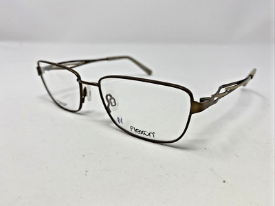 FLEXON JEAN 249 53-17-140 Brown Full Rim Metal Eyeglasses Frame YS32