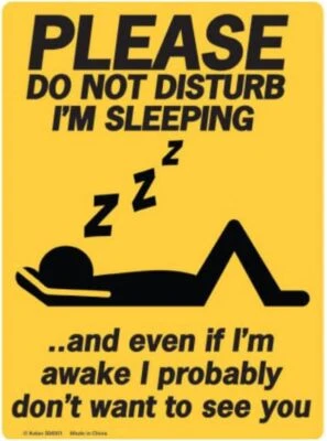 KALAN Metal Tin Sign "Do Not Disturb - I'm Sleeping" Work Office Wall Decor #E-101
