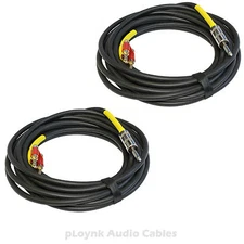 20ft pair PLOYNK AUDIO 12 awg ga gauge 1/4 to banana amplifier PA speaker cables