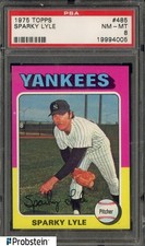 1975 Topps #485 Sparky Lyle New York Yankees PSA 8 NM-MT