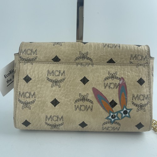 MCM Beige Rabbit Chain Shoulder Bag - Picture 2 of 9