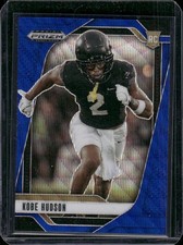 2025 Panini Prizm Draft Picks #136 Kobe Hudson Prizms Blue Wave #/299