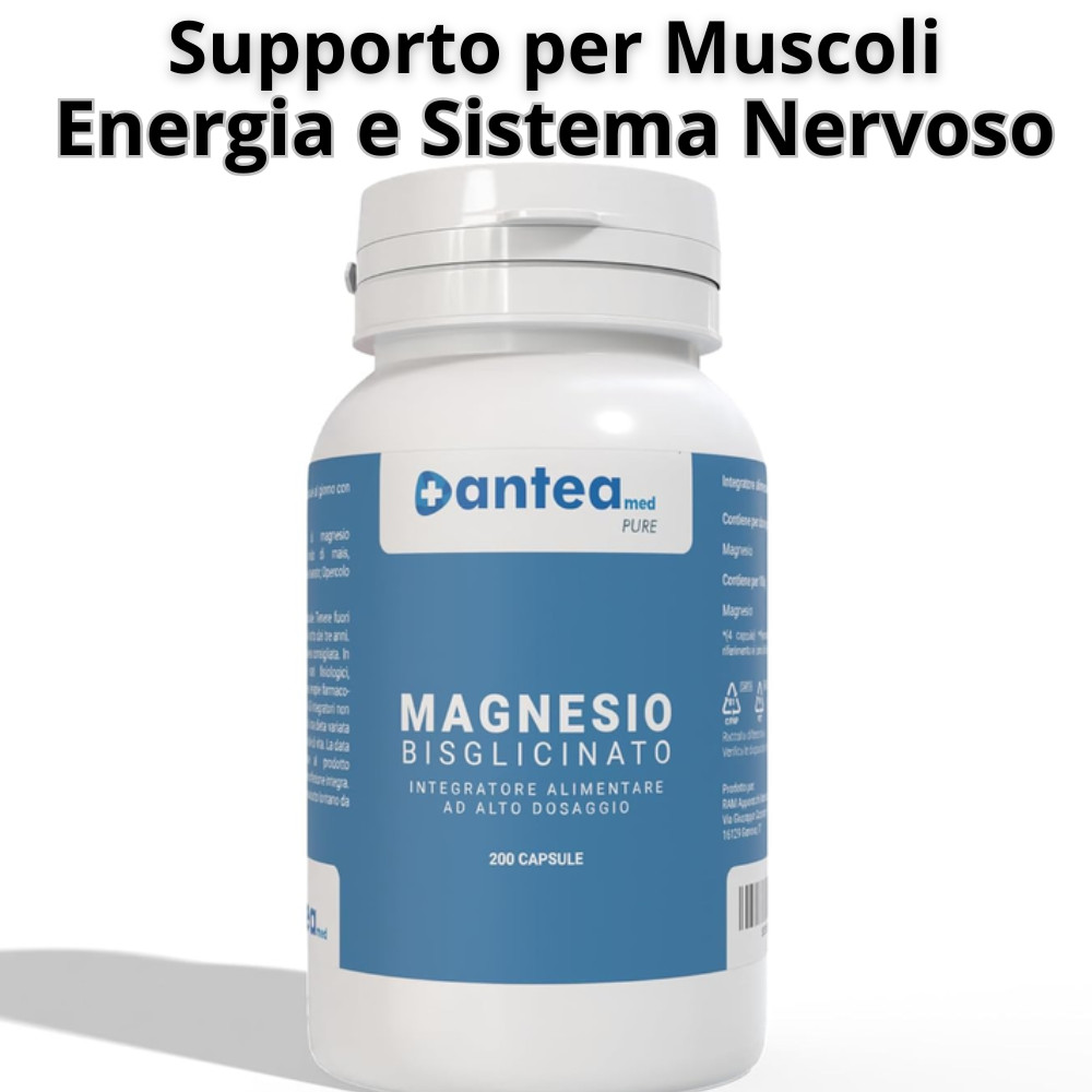 Magnesio Bisglicinato 400Mg Senza Effetti Lassativi Supporto Muscolare E Nervoso
