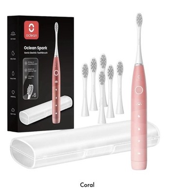 Oclean Spark Sonic Electric Toothbrush    5 Modes & 6 Brush Heads, Coral