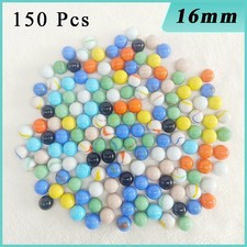 150 Pcs 16mm Glass Marbles Beads Decorative Ball Vase Fish Tank Decor Toy Game