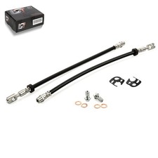 2x Bremsschlauch Bremsleitung mit Haltefeder Vorderachse für VW LUPO