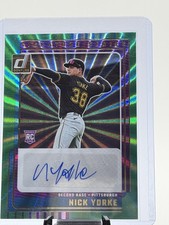 2025 Panini Donruss - Signature Series Nick Yorke #SG-NYK Green Laser (AU, RC)