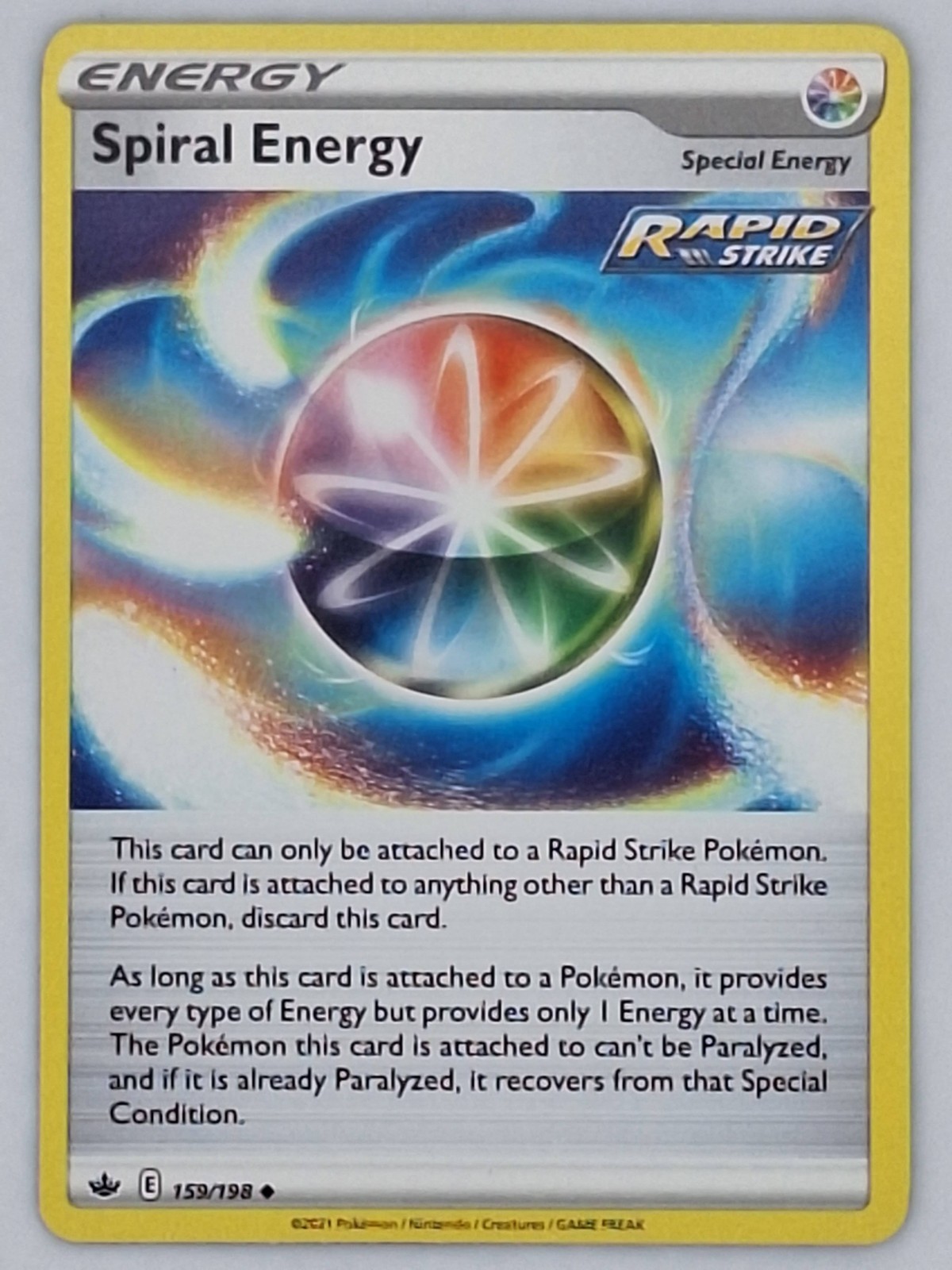 Spiral Energy 159/198 Pokemon - Sword & Shield Chilling Reign MP