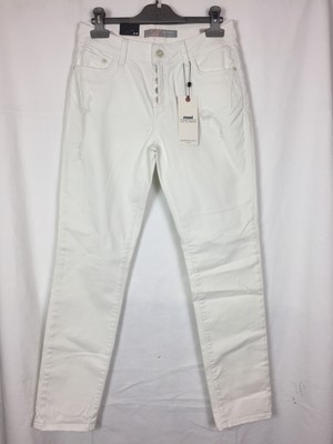 Mavi Damen Jeans Sophie Mid-Rise, Slim Skinny Off White Sateen Spring W27 L30