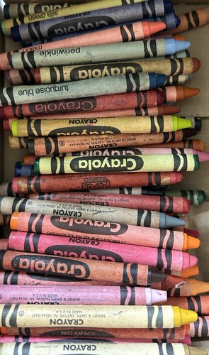 76 Vintage Crayola Crayons Some Retired Colors Mixed Lot Binney & Smith USA