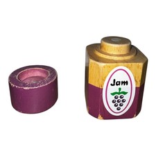 Melissa Doug Condiments Jelly Jam Wood Play Food Cookies HTF Magnetic