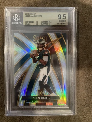 Jalen Hurts 2019 Select XRC Rookie Silver Refractor SSP Beckett 9.5 GEM MINT