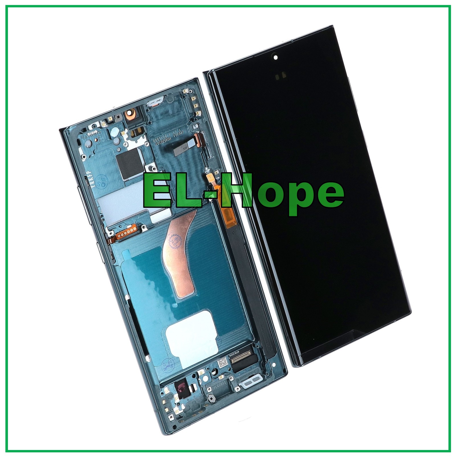 Display LCD OLED Verde per Samsung Galaxy S22 Ultra foto 2