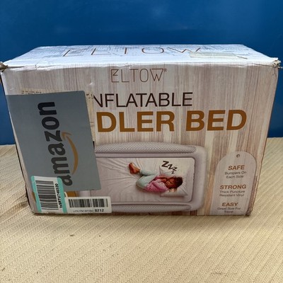 ELTOW E624 Portable + Inflatable Toddler Bed with Air Pump 63'' x 40''