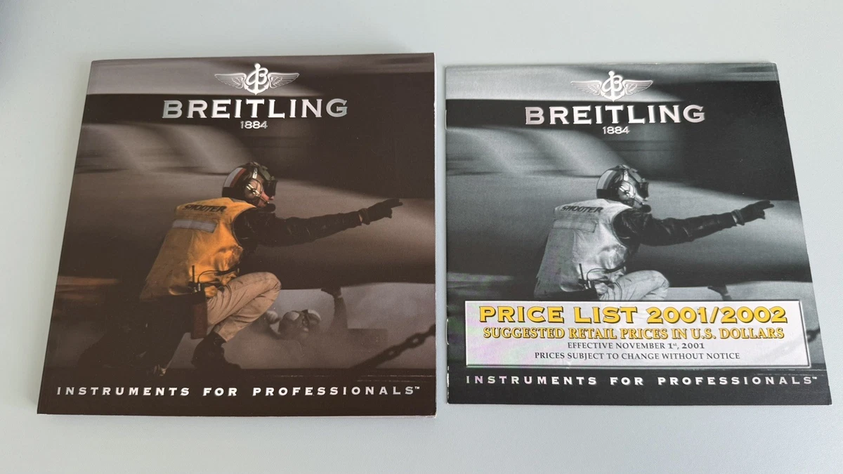Catálogo Reloj Breitling Chronolog 02 2001/2002 Incluye Lista de Precios - Inglés
