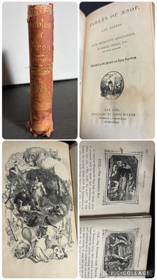 Aesop s Fables Illustrated 130 Engravings James Miller c1854 HC Samuel Croxall