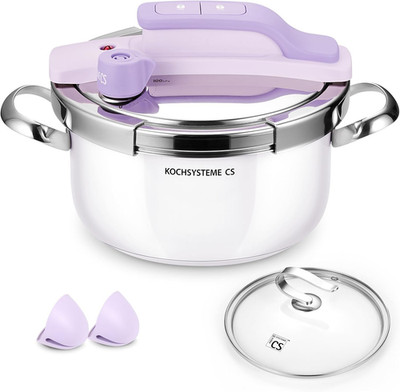 KOCH SYSTEME CS Small Pressure Cooker Stainless Steel, 3.2 Quart Olla de Presion