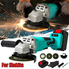 4‑1/2” Electric Brushless Cordless Angle Grinder With 1 Battery For Makita 21V
