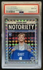 2025 Panini Mosaic Jaxson Dart Notoriety RC Mosaic Prizm Rookie #11 Giants PSA 8