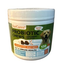 Probiotic Chews for Dogs Supports Gut Health Digestion Immune 120 Exp 10/27