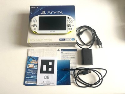 Near Mint Sony PS Vita PCH-2000 Lime Green White  Tested Playstation Vita Boxed