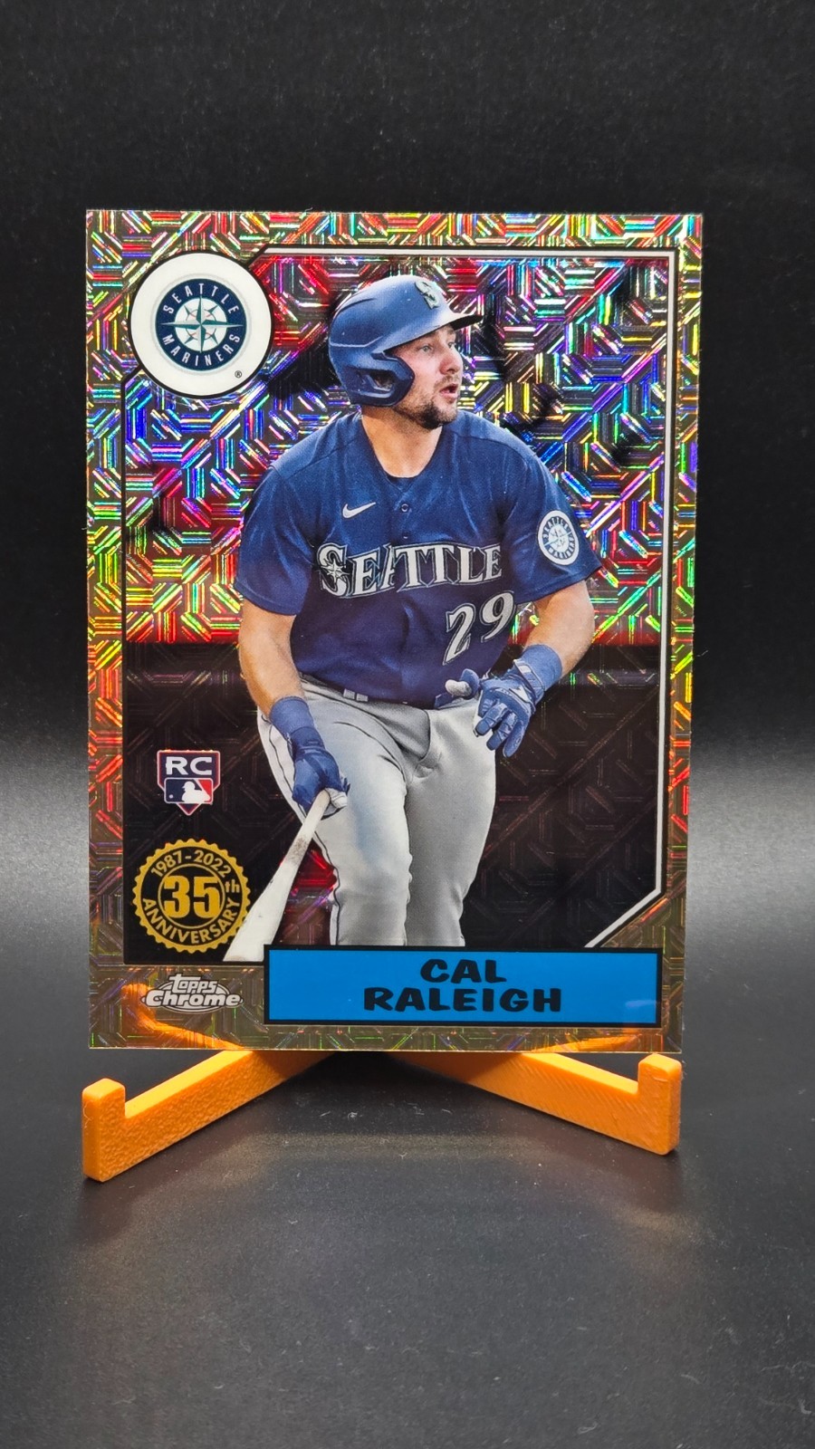 2022 Topps Chrome Series 1 Mojo Refractor Cal Raleigh #T87C-16 (RC) Mariners