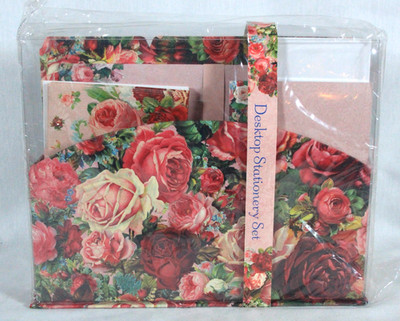 RARE VTG PUNCH STUDIO ROSES JOHN GROSSMAN COLLECTION DESKTOP STATIONERY SET NEW
