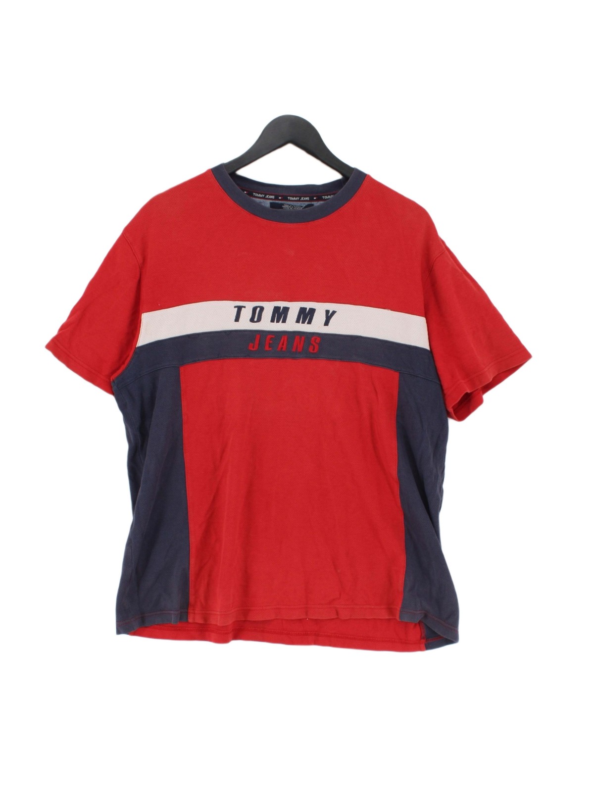 ALTRA Tommy Jeans T Shirt Uomo M Rossa Grafica 100% Altro Basic