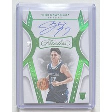 Yuki Kawamura 2025 Panini NBA Flawless RC Auto Memphis Grizzlies Card
