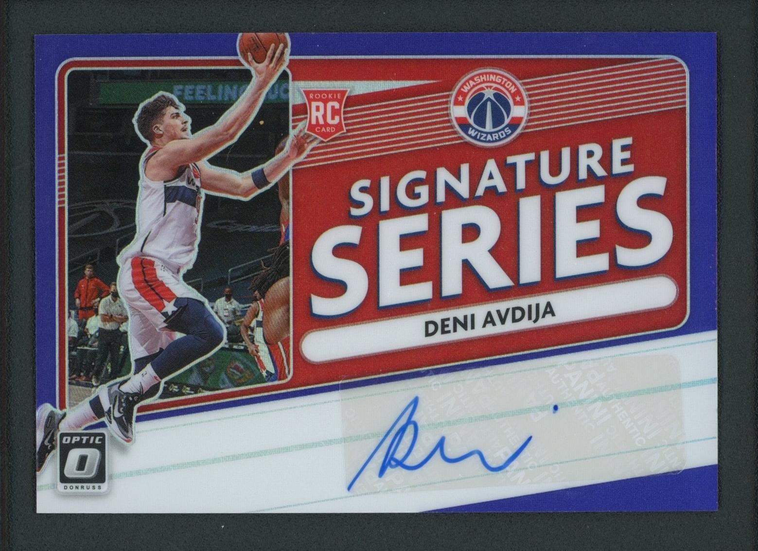 2020-21 DENI AVDIJA AUTO PANINI DONRUSS OPTIC RC PURPLE SIGNATURE SERIES