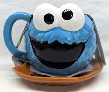 Sesame Street Cookie Monster Coffee Cup & Cookie Saucer Set