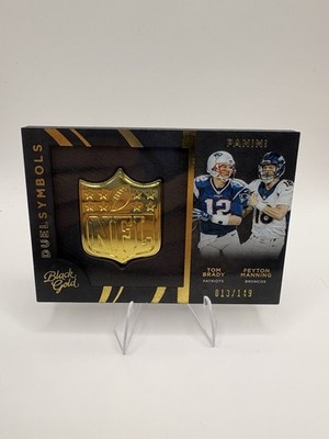 2015 Panini Black Gold - Duel Symbols Tom Brady, Peyton Manning #DTS-1 /149
