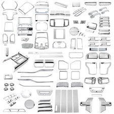 FOR 2015-20 FORD F150 CHROME CAR INTERIOR TRIM DASH CONTROL PANEL TRIM COVER KIT