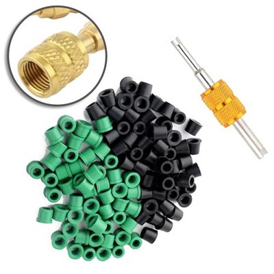 100 Stck. HVAC 1/4 für SCHNELLKUPPLUNG Ladedichtungen O-Ring Dichtung Ersatz Kit