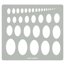 Aleks Melnyk No.210 Metal Ellipse Template, Stencil, Geometric Template, Elli...
