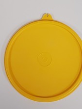 Tupperware Vintage Yellow Replacement Lid #227, C Tab Seal, Made in USA