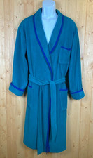Vintage LL Bean Fleece Robe Retro Turquoise Classic Pockets Hipster Men's Size M