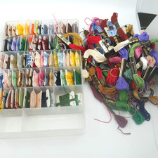 Huge Lot Embroidery Floss Thread carded in case 62 Skeins DMC J P Coats